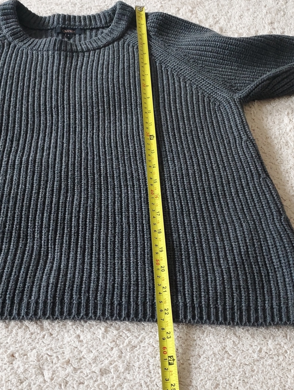 EUC QUINCE cotton fisherman sweater - Picture 7 of 9
